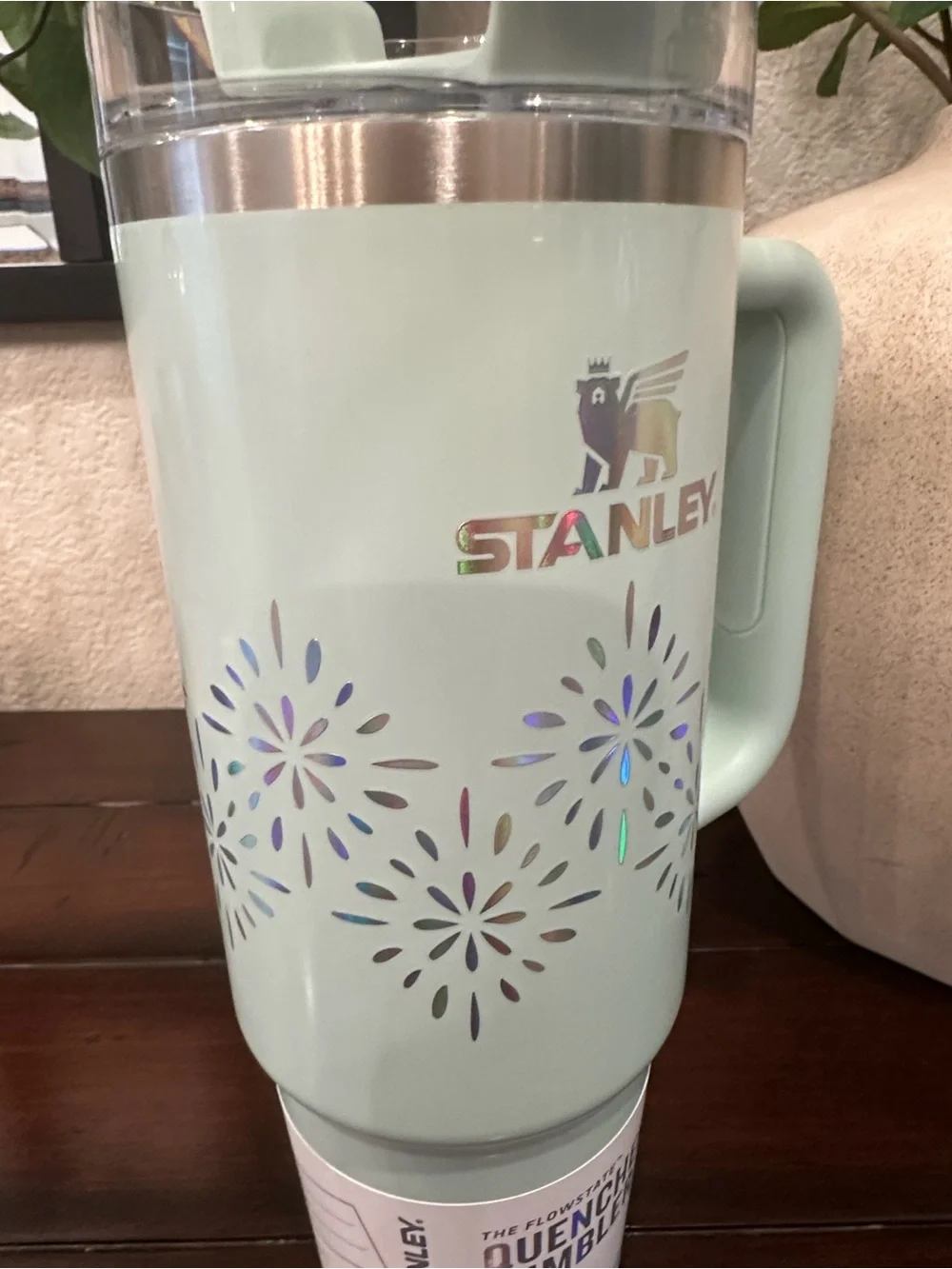 Stanley Seaglass Gloss Quencher Tumbler with Iridescent Floral Design